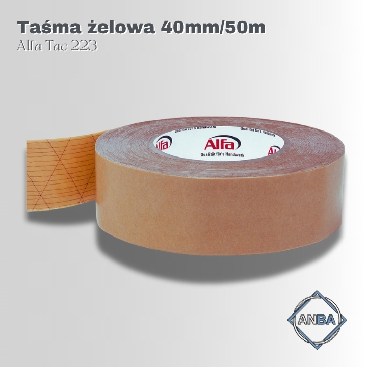 Taśma żelowa Alfa Tac 223 - 40 Taśma żelowa dwustronna Alfa Tac 40mmx50m - obrazek 1